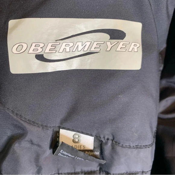 Obermeyer Y2K Women’s Black Bomber Zip Front Jacket Size 8 - Picture 6 of 10